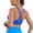 Emerald Blue, variant on Women’s Medium Support Sports Bra Crisscross Back, Removable Pads Wireless Yoga Bra, Breathable Workout Gym Top
