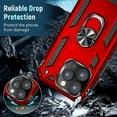 thumbnail image 3 of Entronix Heavy Duty Case Designed for iPhone 15 Pro, Rotating Ring Protective Cover, Red, 3 of 7