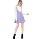 thumbnail image 3 of Vestido Allegra K de San Patricio con Decoración de botones tirantes Acampanado Purpúreo claro S, 3 of 6