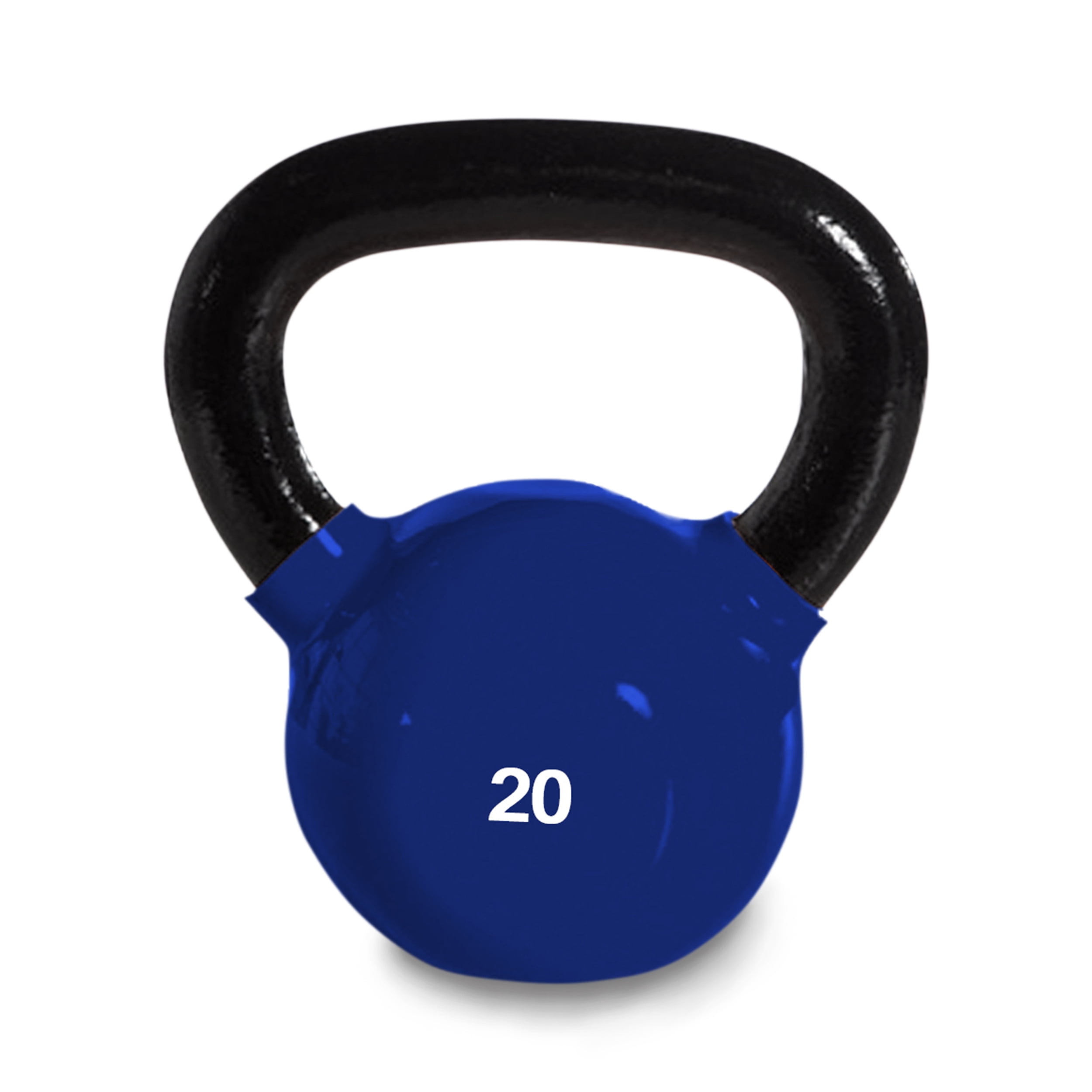 Harvil 20Pound Cast Iron Blue Kettlebell Weight with Ergonomically