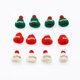 thumbnail image 3 of Mini pompón amor sombrero tejido pequeño gorro de Papá Noel bufanda para fiesta de Navidad accesorio muñeca disfraz árbol de Navidad adornos en miniatura, 3 of 4