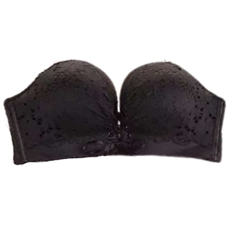 

KZKR Women s Slightly Lined Lift Support Plus Size Lace Push up Strapless Bra