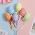 thumbnail image 3 of 6Pcs Ribbon Bowknot Decor Easter Eggs with Inserting Stick Bright Color Foam Artificial Eggs Decoration Festival Supplies, 3 of 6
