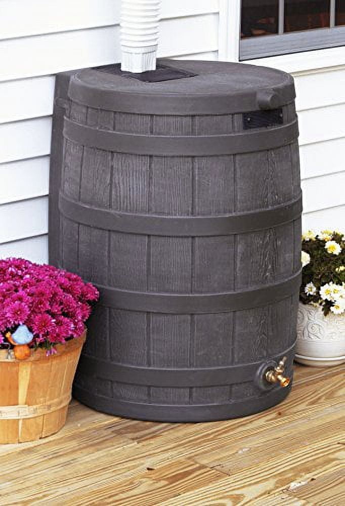 Rain Wizard 50 Gallon Rain Barrel Water Collector,