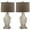 Silver, variant on SAFAVIEH 29 in. H Glass Bottom Urn Table Lamp, Oatmeal/Silver, Set of 2