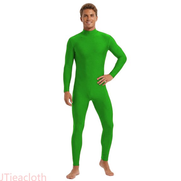 JTieacloth Mens Long Sleeve Bodysuit Elegant Full Tight Fitted Jumpsuit For Themed Party Outfits