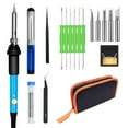thumbnail image 2 of Visland 19Pcs/Set Welding Iron Pen Rapid Heating Efficiency 110V 60W Electric Soldering Iron with Storage Bag for Workshop, 2 of 7