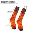 thumbnail image 4 of Zufioo Tennis Ball In Fire Print Long High Thigh Socks Knee-High Warm Stocking Women Boot Sock Leg Warmer High Socks for Daily Wear, Cosplay, 4 of 6