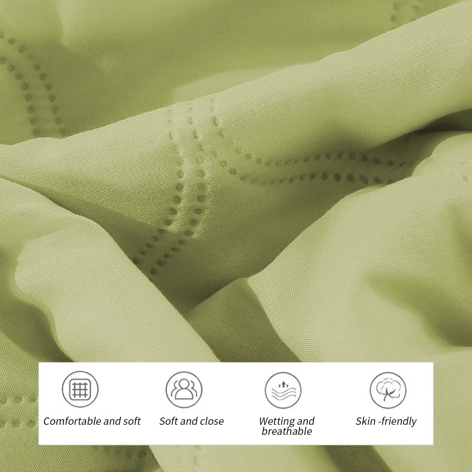 Cotton Comforter,Lightweight Comforter Queen, under $10 Lightweight Queen Comforter,Quilted Comforters Queen Size for All Season Soft Cozy Quilt Blanket Down Bedding(Green 60*40in)