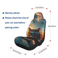 thumbnail image 2 of Goofa Cool Cat Driving Sunset Printed Car Seat Covers, Automotive Seat Covers for Cars Trucks and SUVs, Quick Setup Universal Fit Elastic Seat Covers-1, 2 of 6