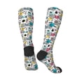 thumbnail image 4 of Daiia Sports Socks Turtle Printed Novelty Crew Socks for Men Women Knee High Socks Cotton Socks Soft & Breathable Support Unisex Socks, 4 of 9