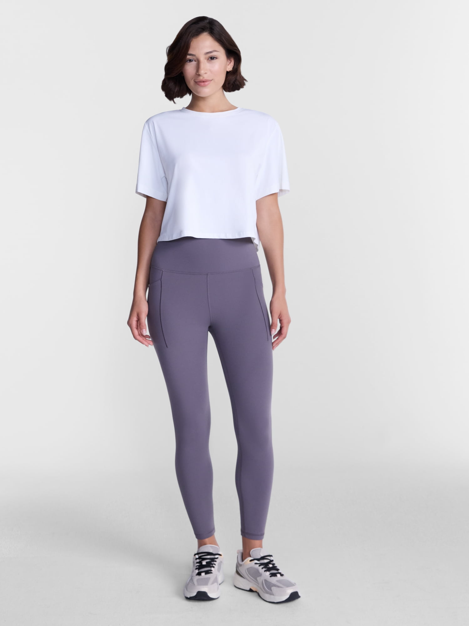 Avia Women's and Women's Plus SoftSculpt High Rise Leggings 25" with Pockets, Sizes XS-4X