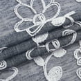 thumbnail image 4 of Dainty Home Rita Floral Embroidered Light Filtering Curtain 38 x 84 Inch 2 Panels, Blue, 4 of 5