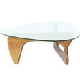 thumbnail image 2 of Walnut Color Solid Wood Triangle Coffee Table For Home Space, 50.17 In Depth, 31.15 Width Wood, Color, Home, 50in 31.1in Width, 15.7in Height, 2 of 3