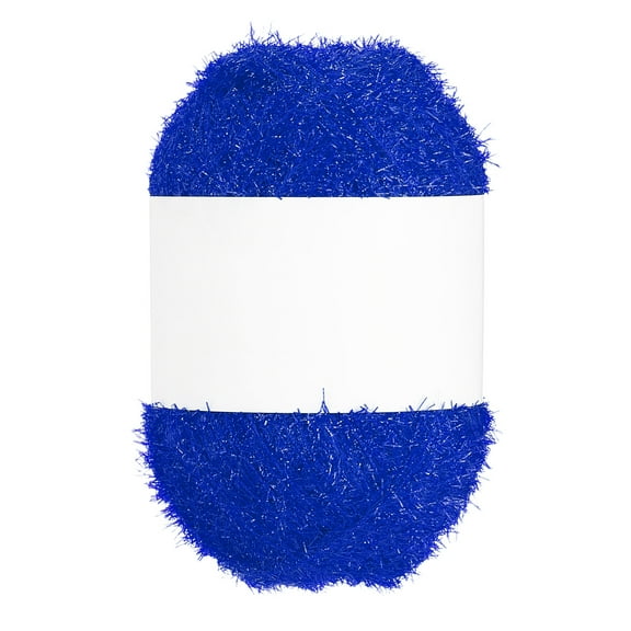 218 Yard Scrubbie Yarn, Sparkle Yarn Polyester Scrubbie Sparkle Glass for Dishcloths Crocheting Knitting DIY Crafts Blanket Rug Sweater Scarf Hat, Dark Blue