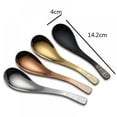 thumbnail image 2 of 5.6 inches Soup Spoons,Stainless Steel Thick Short Handle Table Spoon for Soup Cereals Dips Curry Sauces Stews,Set of 4, 2 of 8