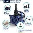 thumbnail image 6 of Alpine Corporation 2100 GPH Cyclone Pond Pump Submersible, 6 of 15