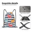 thumbnail image 6 of Kdxio Colorful Llama Print Drawstring Backpack Bag,Waterproof Draw String Back Sack, Gym Drawstring Bags Swim Bag For Unisex, 6 of 9