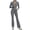 Grey, variant on Women's 2 Piece Set Long Sleeve Jacket & Ankle Length Workout Flare Leggings Casual Matching Outfit Tracksuit Sweatsuit Athletic Gym Yoga Outfit L