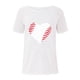 thumbnail image 3 of Blusa con estampado de cuello Rounk informal para mujer con estilo, camiseta de manga corta ahuecada, Tops de verano OAVQHLG3B Store  lin121212, 3 of 4
