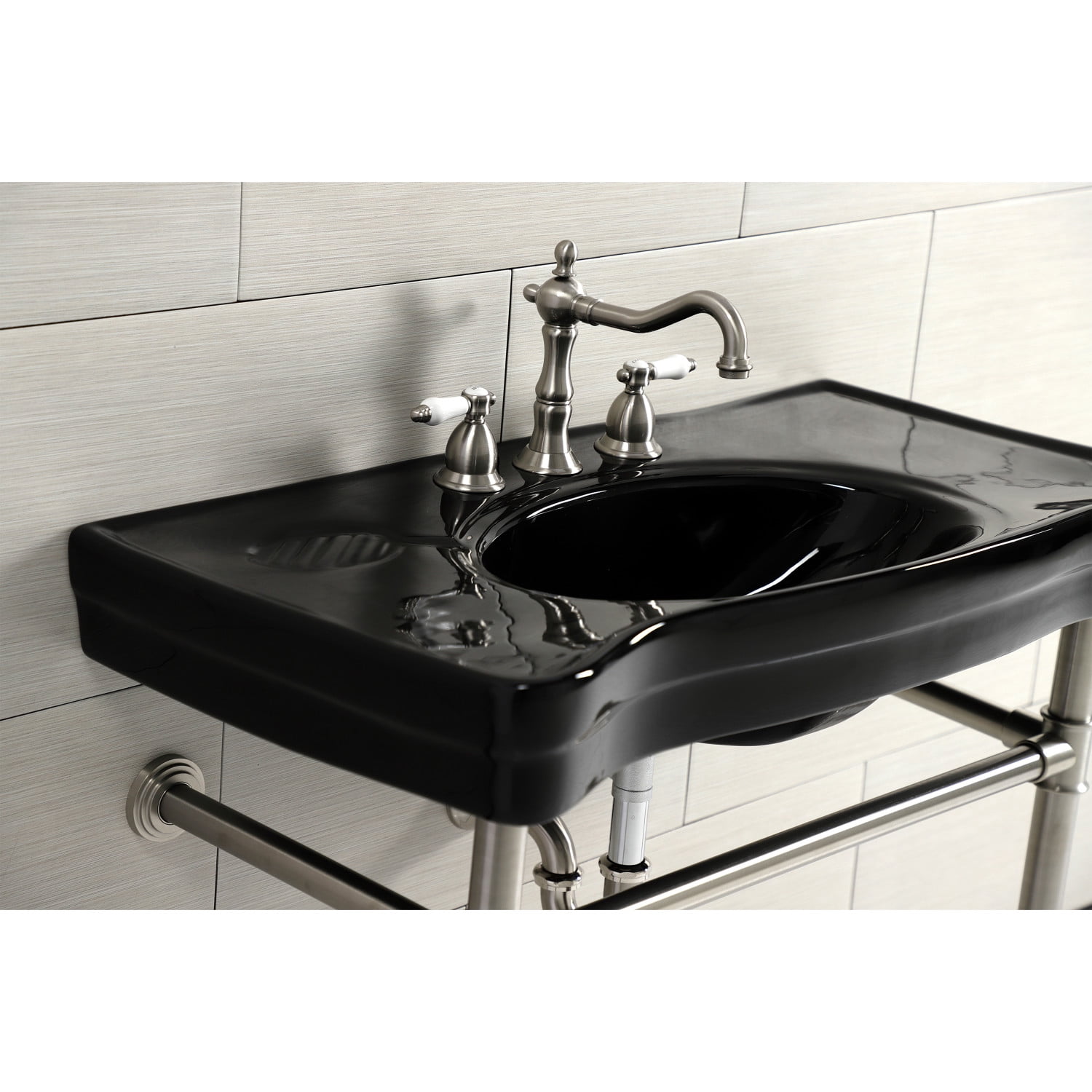 Kingston Brass KS1978BPL 8 in. Widespread Bathroom Faucet, Brushed Nickel