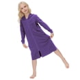 thumbnail image 5 of Hotiary Long Sleeve Hooded Zipper Sleeping Skirt for Girls Autumn and Winter Solid Color Casual Housecoat for 5-14 Years Kids Teen, 5 of 5