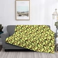 thumbnail image 2 of Rateoe Avocado Pattern Flannel Throw Blanket, Ultra-soft Blanket for Bed, Couch, Car, Hypoallergenic Anti-pilling blanket-, 2 of 6