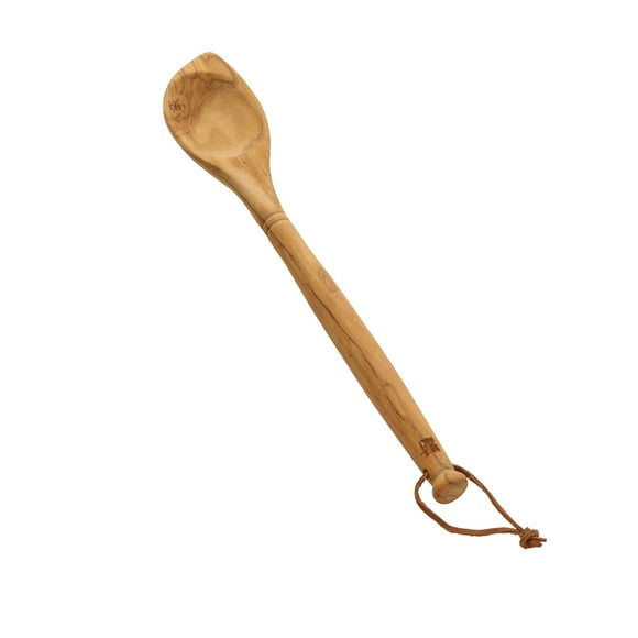 Sabatier Cuillère et Grattoir d'Angle en Bois d'Olivier, 14 Pouces