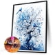 thumbnail image 5 of Pintura de diamante 5D DIY, kit de árbol de flores con taladro redondo completo, decoración del hogar, 40x50cm, azul, 5 of 9