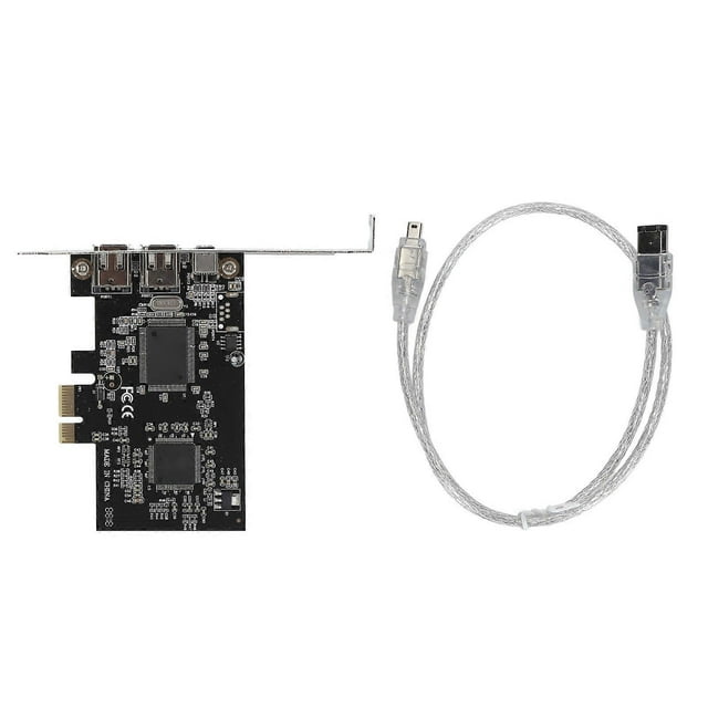 PCIe 1X to 3 Port Firewire 1394A Dual Chipset Card Support 1440x1080 800Mbps Expansion Card for Windows