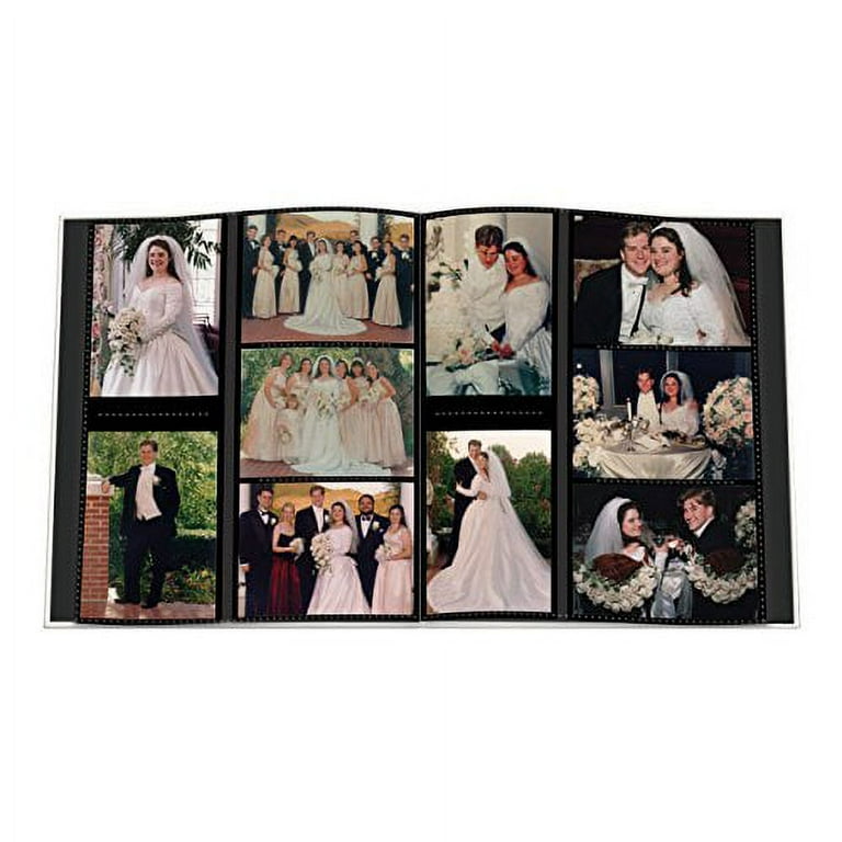 Pioneer Photo Albums Wedding Collage Frame Cover Large Leatherette 240 Pkt 4x6  Photo Album, Ivory White 