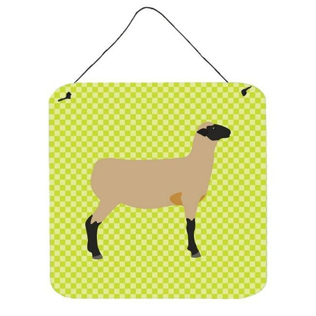 Hampshire Bas Moutons Mur Vert Ou Porte Suspendus Imprimés &44; 6 x 6 Po.