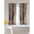 thumbnail image 3 of Brown Sheer Kitchen Tier Curtains 45 Inch length,Rod Pocket Half Curtains & Drapes,Retro Oil Painting Modern Abstract Art Aesthetics Chiffon Cafe Bathroom Window Treatments 2 Pcs 27.5"W x 45"L, 3 of 7
