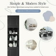 thumbnail image 3 of Aukfa Corner Wood Cabinet Tall Bathroom Storage Cabinet with Two Doors and Adjustable Shelves, Black, 3 of 8