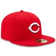 thumbnail image 3 of Men's New Era Red Cincinnati Reds Home Authentic Collection On-Field 59FIFTY Fitted Hat, 3 of 6
