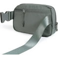 thumbnail image 3 of Riñonera con correa ajustable para mujeres y hombres, mini riñonera para exteriores, riñonera pequeña, negro, gris hierro esquí esquí Gafas de esquí, 3 of 5