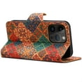 thumbnail image 6 of for iPhone 14ProMax Cork Wood Phone Case Wallet, Retro Floral Folio Flip Book Cover Magneitc Closure, ID Credit Card Holder Coin Cash Slot, Kickstand Support (Bohemian Totem Print), 6 of 6