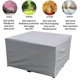 thumbnail image 5 of Funda para muebles de jardín, 210D, rectangular, resistente al agua, con cordón, para muebles de jardín, mesa de patio, cubierta para muebles, color plateado, 242 x 162 x 100 cm JAMW Sencillez, 5 of 5