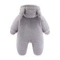thumbnail image 3 of Caqnni Baby Boy Little Girls Winter Warm Rompers Unisex Newborn Polar Fleece Jacket Outfits Bodysuits Newborn Baby Winter Clothes Warm Overall Rompers Jumpsuit (59,Gray), 3 of 5
