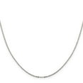 thumbnail image 2 of 925 Sterling Silver Cable Chain Styles Necklace .9 mm Flat Link 24 inch 0.9, 2 of 4