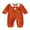 Orange Halloween Pumpkin, variant on My First Halloween Baby Boy Outfit Newborn Pumpkin Embroidery Knit Romper Long Sleeve Lapel Jumpsuit with Bowtie Infant Christmas Clothes