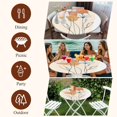 thumbnail image 6 of Boho Floral Round Tablecloth 45-54 Inch Round Fitted Table Cloth with Elastic Edge, Abstract Contemporary Minimalist Clean-lined Waterproof Table Cover Protector for Outdoor Picnic Party Dining, 6 of 6