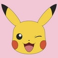 thumbnail image 2 of Girl's Pokemon Pikachu Wink Face  Graphic Tee Light Pink Medium, 2 of 4