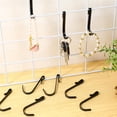 thumbnail image 4 of Triani 20Pcs J Shaped Hook Black Snap on Hooks Wire Rack Hook Shelf Hook Stainless Steel Clip-on Hook Hanging Sink Grid J Hook for Kitchen Bedroom Office(Black), 4 of 7