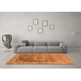 thumbnail image 3 of Ahgly Company Indoor Square Oriental Orange Industrial Area Rugs, 6' Square, 3 of 4