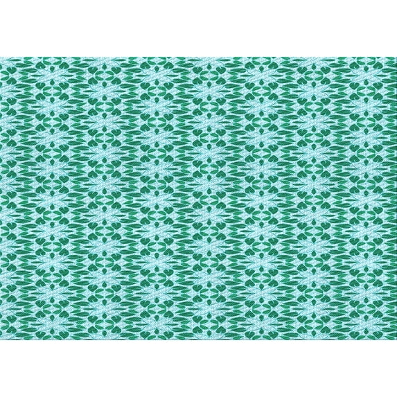 Ahgly Company Machine Washable Indoor Rectangle Transitional Tron Blue Area Rugs, 2' x 5'