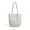 white, variant on Genuine Cowhide Women Tote Bag, Woven Bucket Shoulder Bag, Removable Inner Pouch