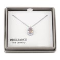 thumbnail image 3 of Ladies Brilliance Fine Jewelry Simulated Aurora Borealis and CZ Sterling Silver Pear Shape Pendant, 18", 3 of 3