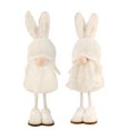 thumbnail image 1 of ZHAOCHENG 2 piezas de ángel de Navidad para niña, regalos navideños, lindas orejas de conejo, muñeca decorativa sin rostro para ponerse, 1 of 5