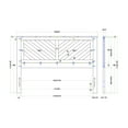 thumbnail image 5 of LaFerme Wood Panel Headboard in Black -  Queen Size, 5 of 6